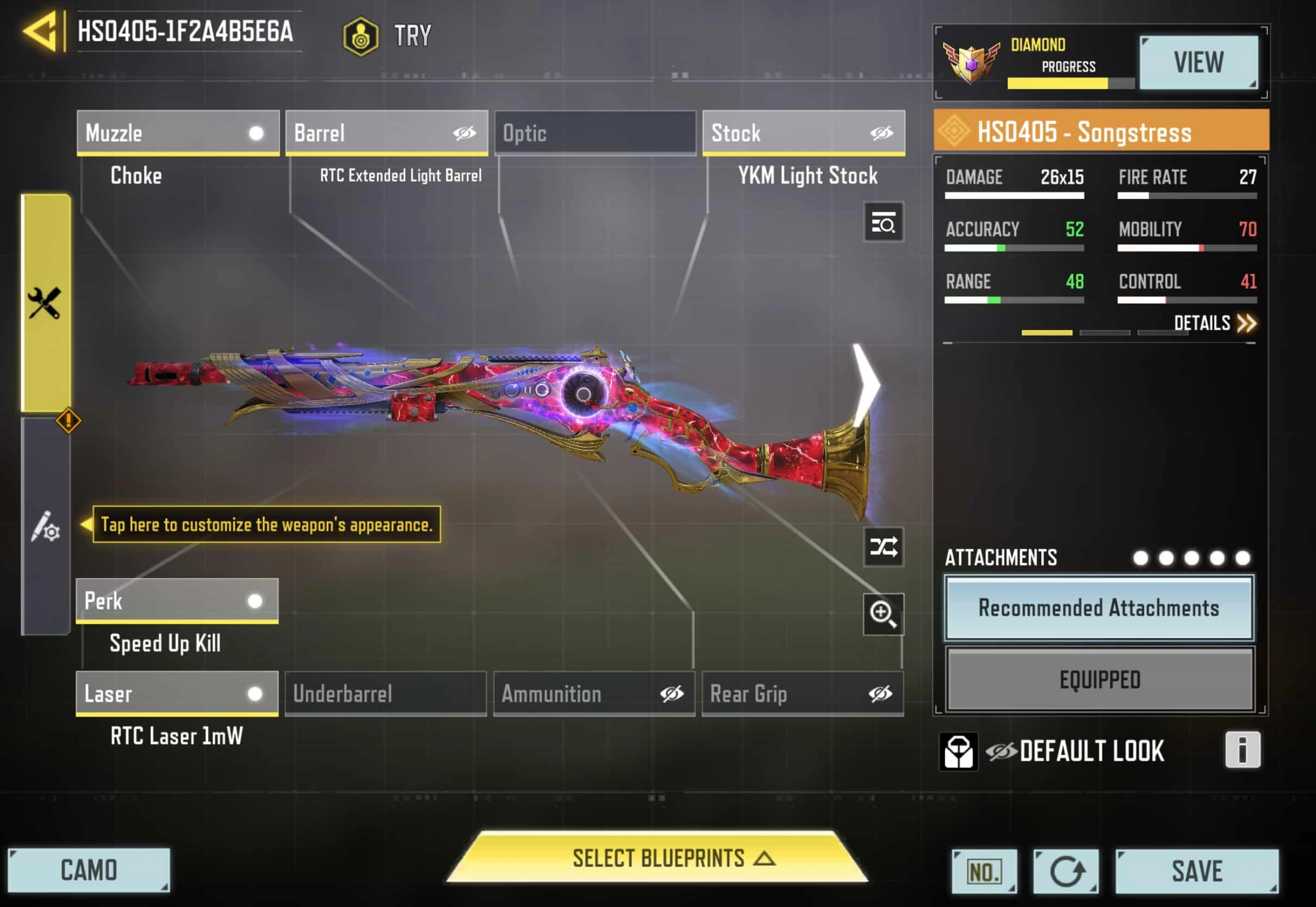 اتچمنت HSO405 برای مولتی‌پلیر کالاف دیوتی موبایل