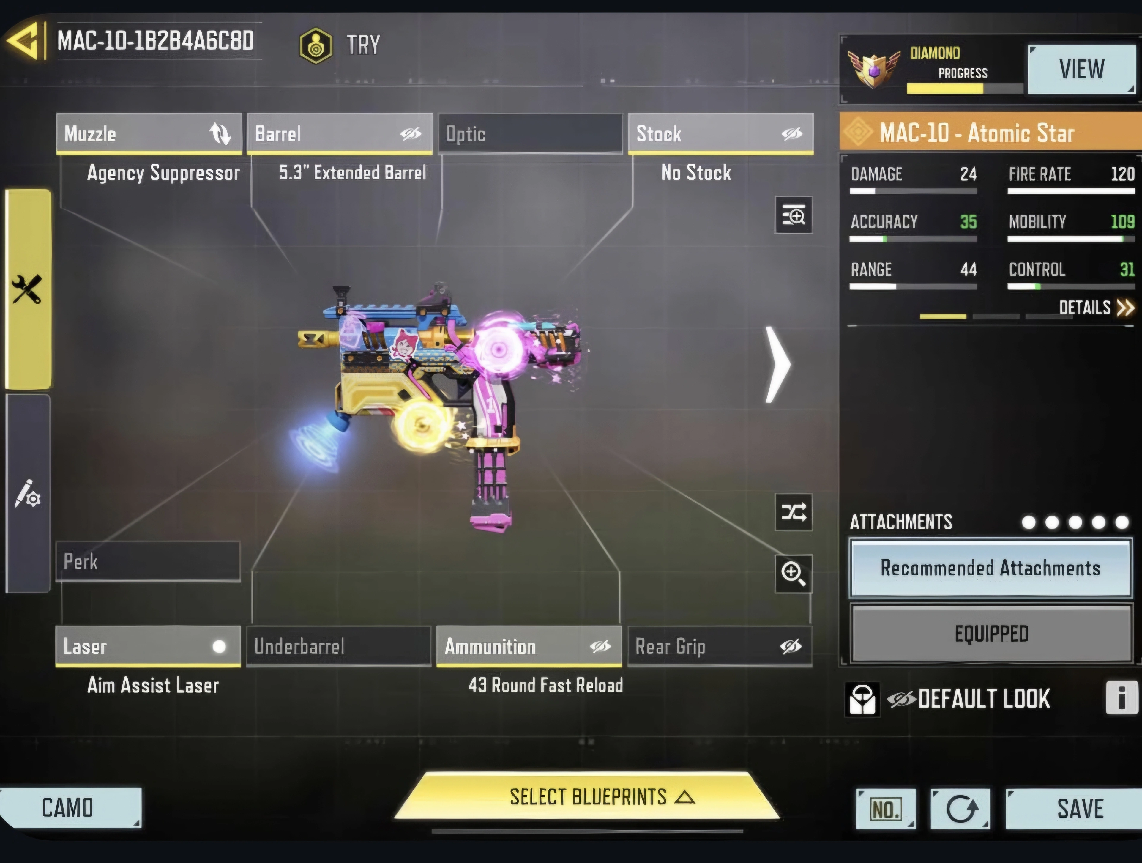 اتچمنت MAC-10 برای مولتی‌پلیر کالاف دیوتی موبایل