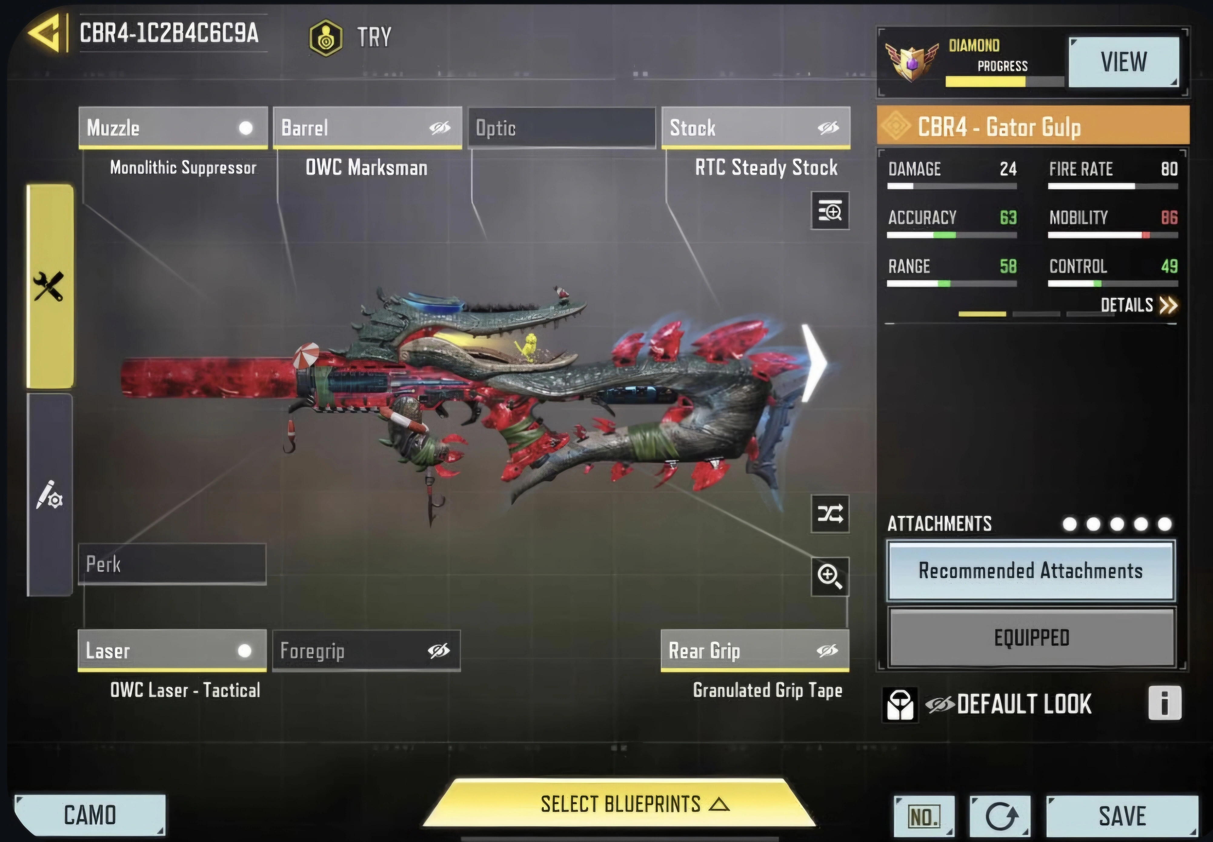 اتچمنت CBR4 برای مولتی‌پلیر کالاف دیوتی موبایل