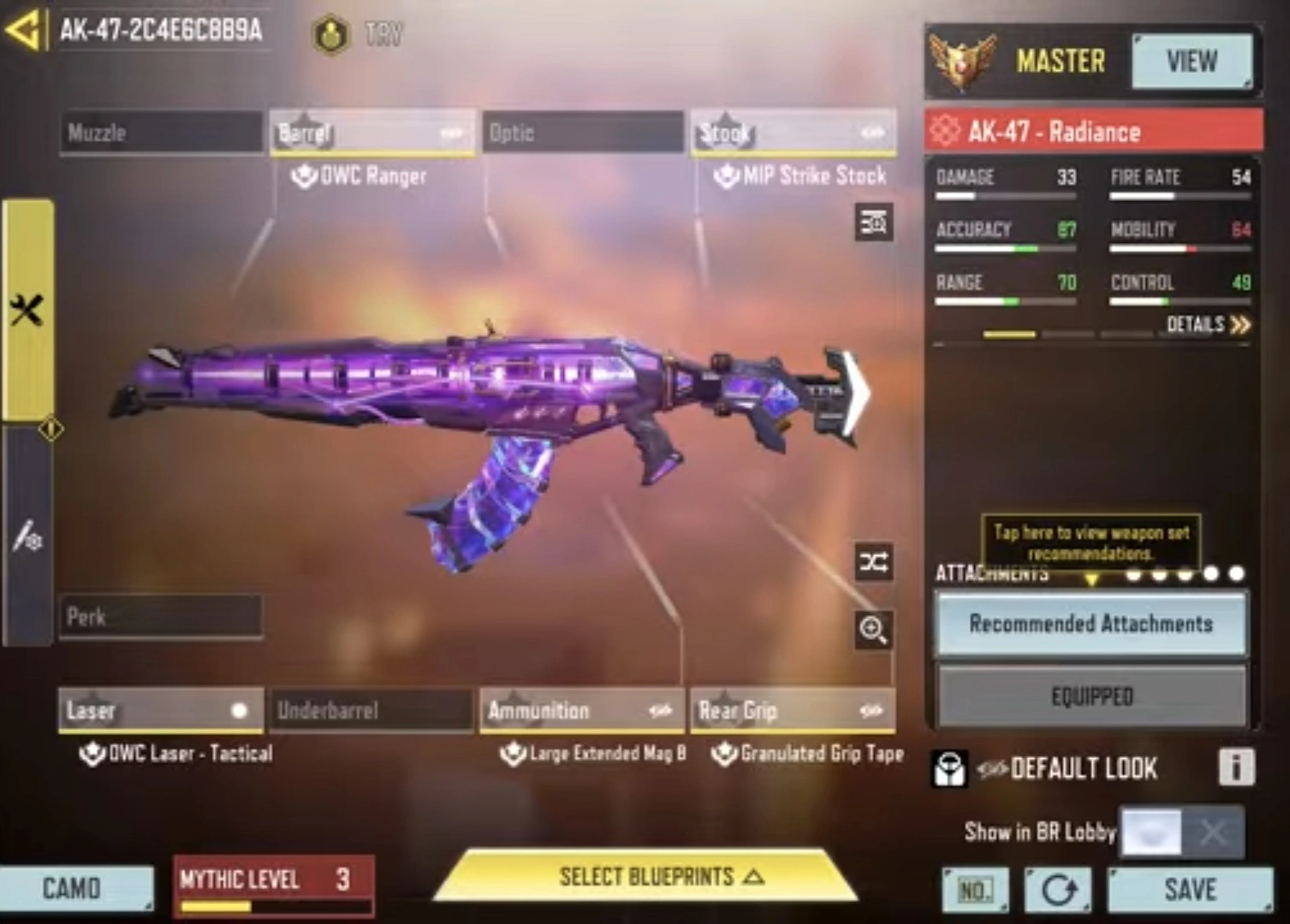 اتچمنت AK-47 برای بتل رویال کالاف دیوتی موبایل