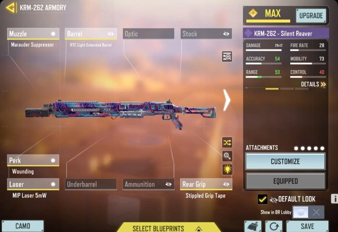 بهترین اتچمنت KRM-262 (Armory) برای بتل رویال